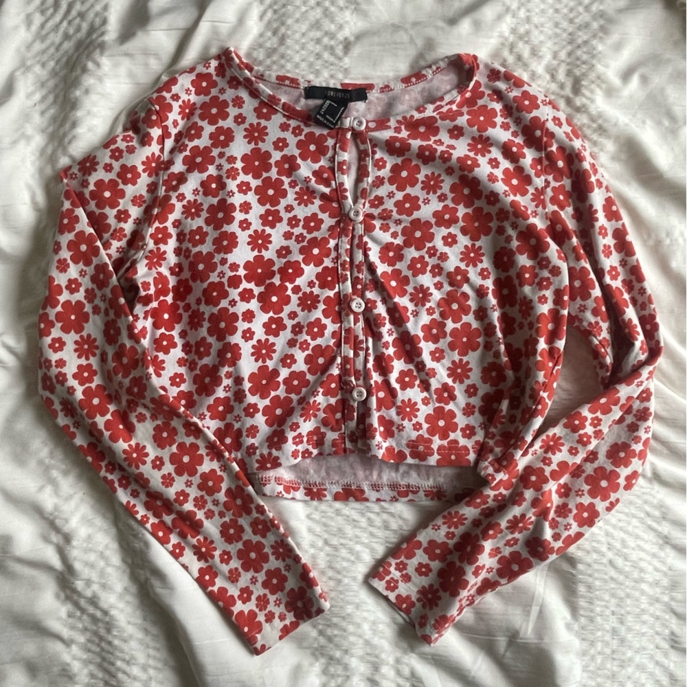 Forever 21 Groovy floral crop top